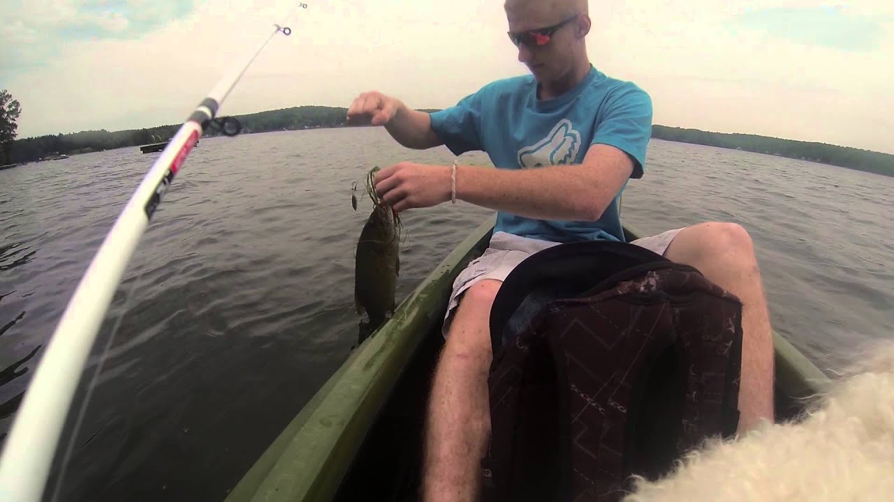 Bass fishing on Galway lake YouTube