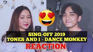 SING-OFF 2019 | DANCE MONKEY by (TONES and I) VS Indah Aqilah | REACTION