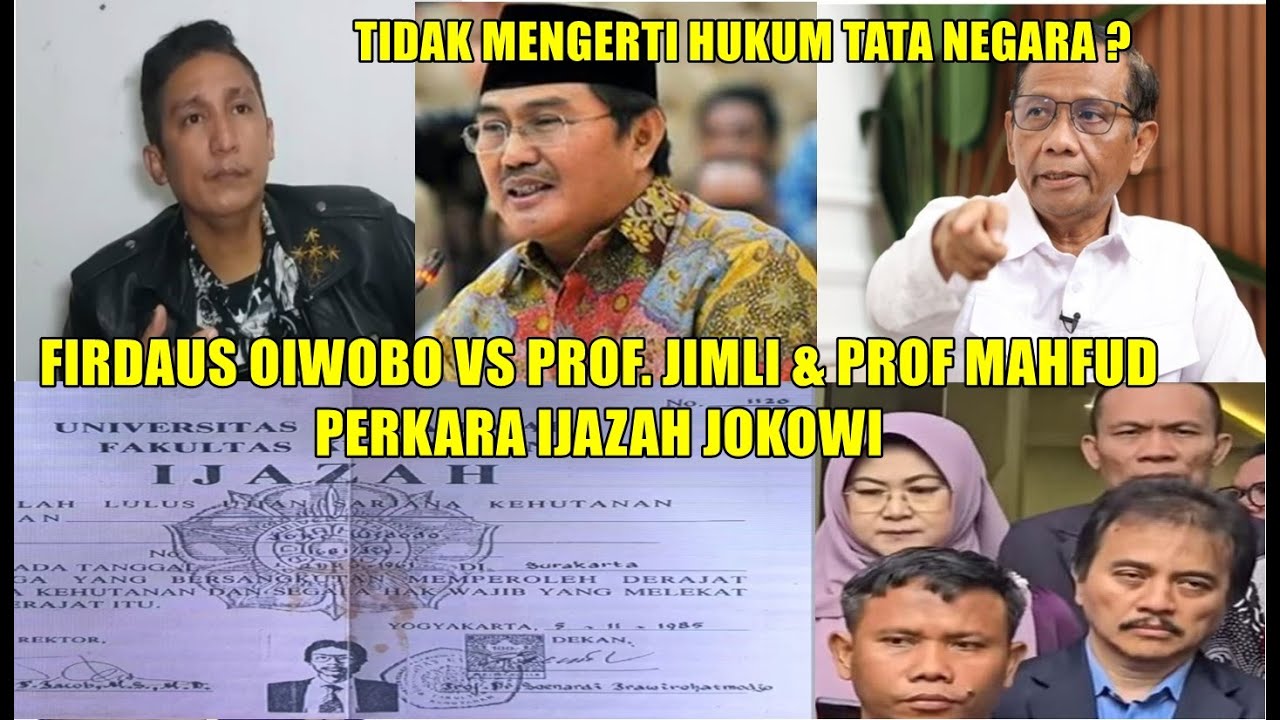FIRDAUS VS PROF MAHFUD MD & PROF JIMLI KASUS IJAZAH JOKOWI