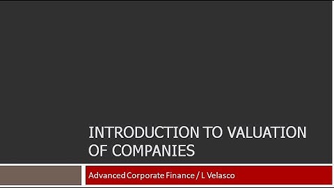 Valuing Companies for M&A Transactions / Advanced Corporate Finance