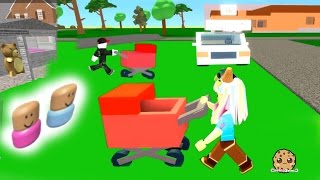 Baby Stroller Crazy - Roblox Let's Play Adopt and Raise a Cute Kid and Cube Eat Cube screenshot 1