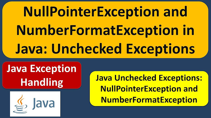 Nullpointerexception is an example of unchecked exception