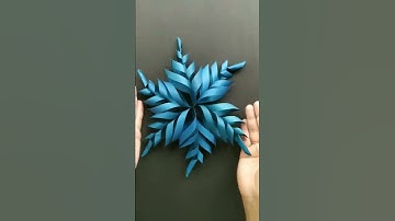 DIY 3D Paper Snowflake | christmas crafts | how to make 3D snowflake | Paper decoration crafts