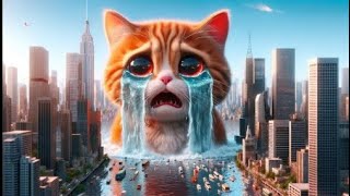 The cat is Drowning | cat cute cat singing | ginger funny cat | animated cat