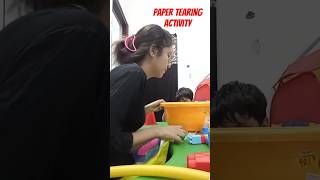 Paper Tearing Activity with kids #viral #shorts #trending #papertearing