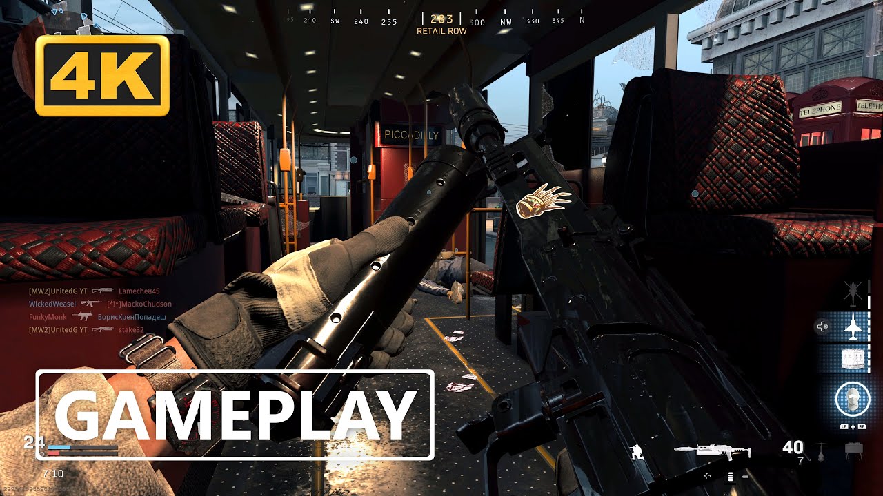 Call of Duty Modern Warfare Multiplayer BIZON Gameplay 4K