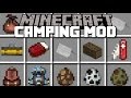 Minecraft CAMPING MOD / FIGHT OFF GRIZZLY BEARS AND START FIRES!! Minecraft