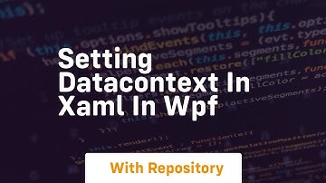 setting datacontext in xaml in wpf