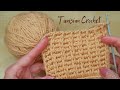 Tunisian Crochet Pattern. Detailed Tutorial