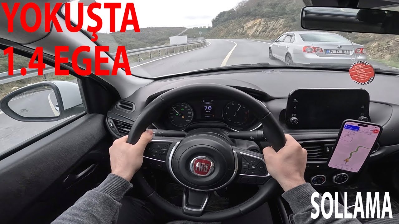 1.4 EGEA YOKUŞTA ÇEKİYOR MU ? FİAT EGEA 1.4 FİRE 95 HP İLE SOLLAMA YAPMAK |  YAĞ YAKMA | POV TEST