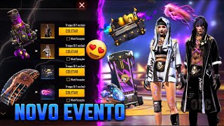 TUDO DO EVENTO NOITE DE NOCAUTE, SKINS DE GRAÇA, MOCHILA, ASA DELTA E MAIS! FREE FIRE