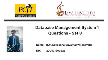 Question Set 08 | Database Management System | Java Institute