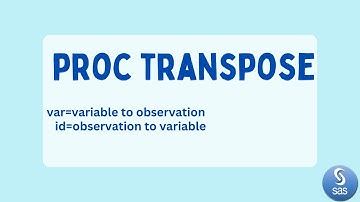 proc transpose||advance sas||procedures in sas||transpose