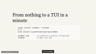 Slumber: a terminal HTTP client driven by one YAML file