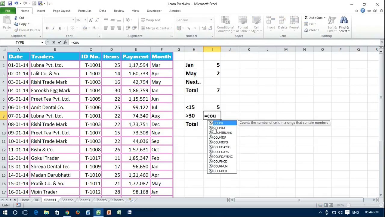 automatesheets-excel-to-use-count-counta-countblank-countif-countifs