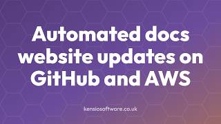 Automated documentation website updates on GitHub and AWS