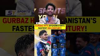 GURBAZ HITS AFGHANISTAN'S FASTEST ODI CENTURY! #indvsafg #rahmanullahgurbaz #odimatch #cricket