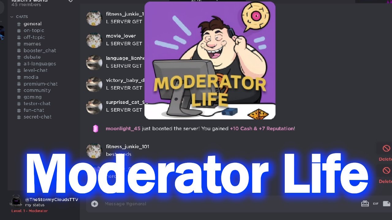 Topic · Discord moderator ·