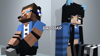 Minecraft short animation (bad liar music by: imagine dragon)