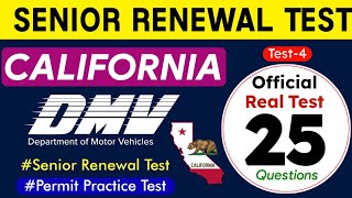 DMV Senior Renewal Test 2024 California| DMV Senior Written Test 2024