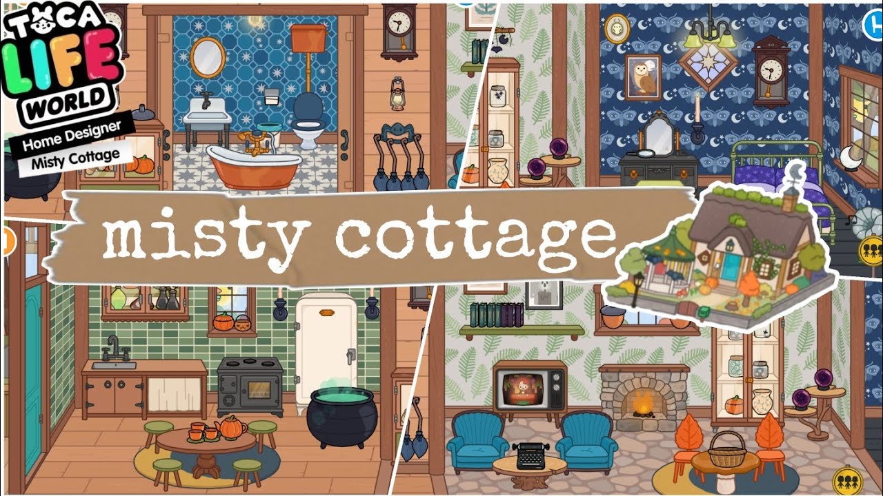 Misty cottage house design makeover👻 Toca Life World Toca Boca