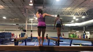 Hadley Hamar - 6/4 Straddle Jump 3/4 Starting Sideways on Beam