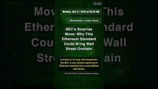 Secs Surprise Move Why This Ethereum Standard Could Bring Wall Street Onchain