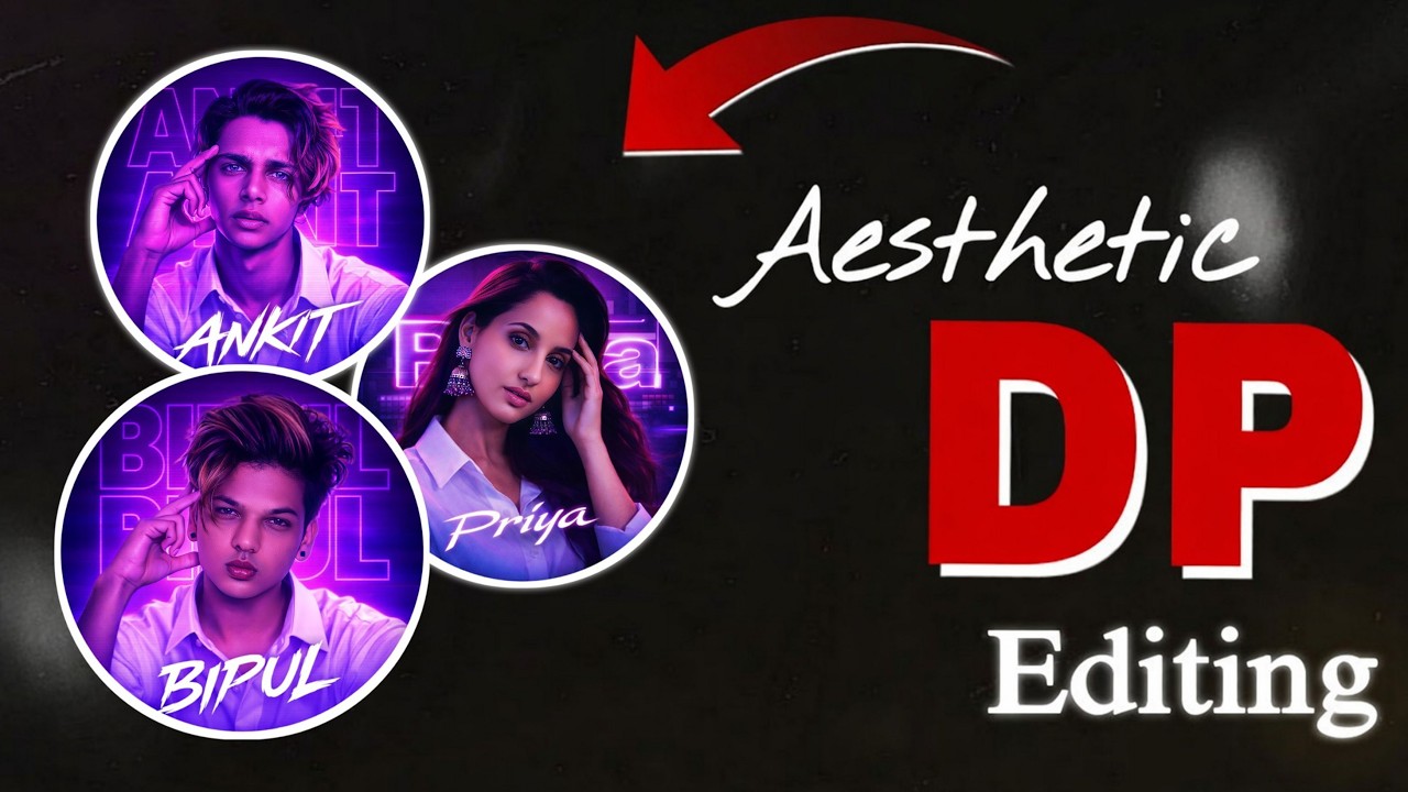 New Aesthetic DP Editing | Neon Purple Profile Picture Tutorial | Viral Instagram DP 2026