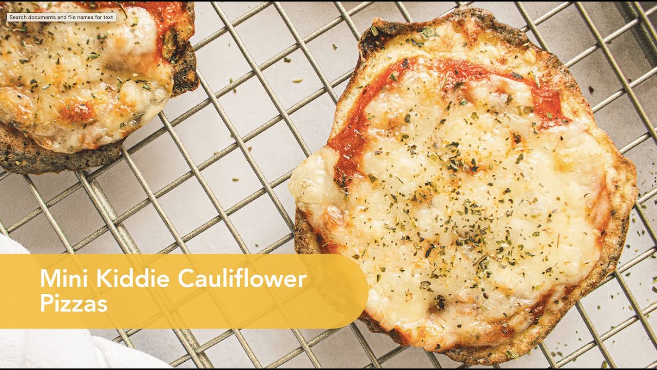 Mini Kiddie Cauliflower Pizzas