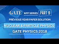 GATE PHYSICS 2018 Solved Paper | Nuclear &amp; Particle Physics | Previous Year Paper COMPLETE Solution