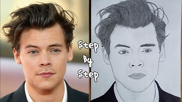 How to draw Harry Styles |Harry Styles sketch step by step |One direction |Drawing tutorial