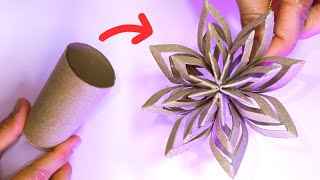 Diy Floco De Neve Decoração De Natal Com Rolos De Papel Higiênico Ño