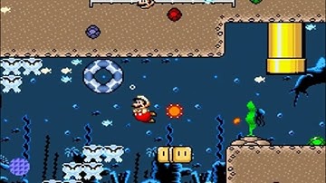 SMW Custom Level - Waterful Bridge Sea