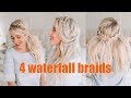 Four GORGEOUS waterfall braids || Wedding hairstyles || Twist Me Pretty