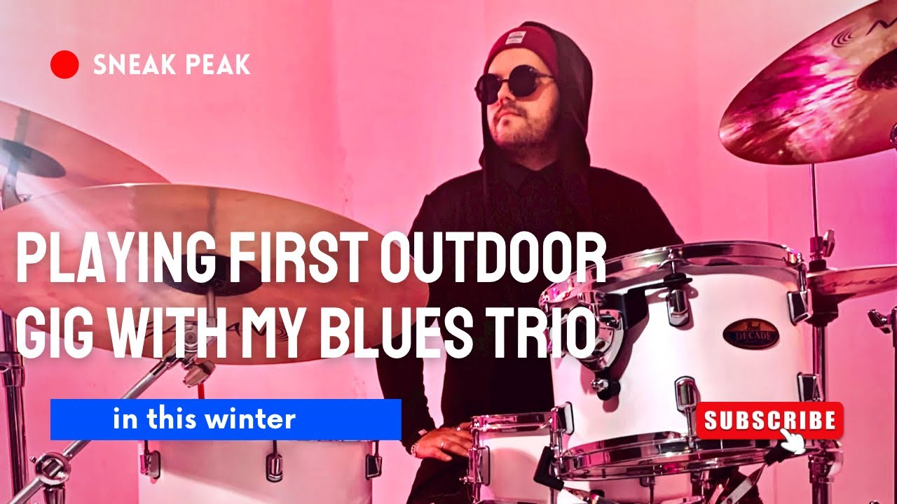 Playing first outdoor gig in this winter