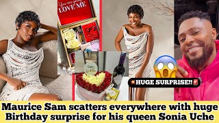 Maurice Sam Scatters Everywhere With Huge Birthday Surprise To His Queen Sonia Uche!!