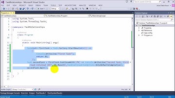 Asynchronous Programming using C#: Lesson 3 - Task Relationships