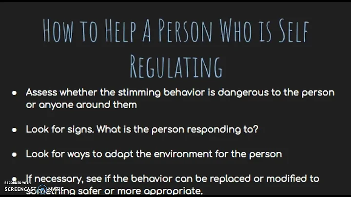 How to help- self regulating