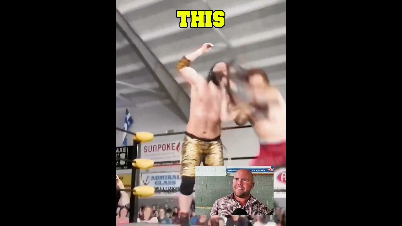 Kris Charters drags the River Valley Champion around the ring... BY THE BEARD. 