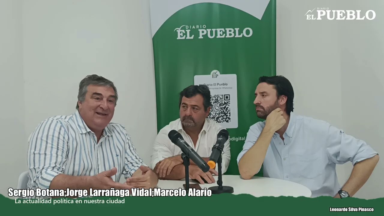 Senadores Sergio Botana; Jorge Larrañaga Vidal junto a Marcelo Alario