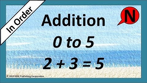 Addition Flash Cards 0-5 Numbers Only In Order with Audio