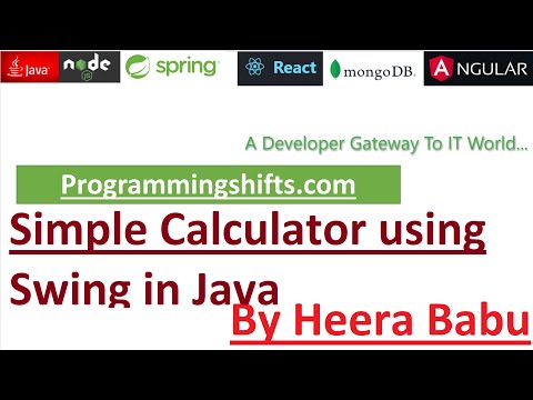 Simple Calculator using Swing in Java