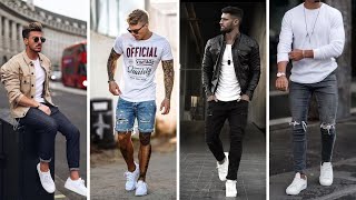 30 White Sneakers Men outfit in 2024 / Stylish Outfit Ideas for Men!