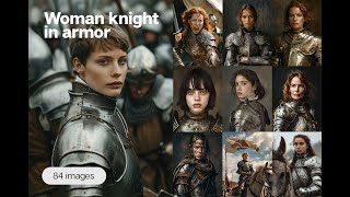 Women knights in armor Stock Graphics Download