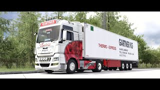 Euro Truck Simulator 2 GARTNER Austria skin combo for MAN TGX Euro 5 and Schmitz sko.
