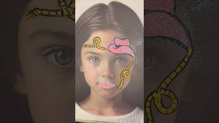Rodeo cowgirl face paint with hat, rope, pink lips and glitter. #facepaint #rodeo #cowboyhat