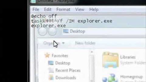 Make a batch file to close and restart explorer.exe
