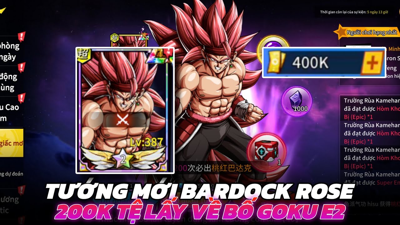 Chiến Binh Truyền Thuyết #9 - Tướng Mới BARDOCK Rose Xuất Hiện Cầm 200k Tệ Gacha Và Cái Kết !