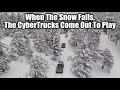 When The Snow Falls, The CyberTrucks Come Out To Play