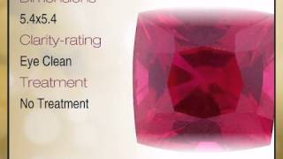 Excellent Value in Unheated Red Ruby Mozambique Gemstone, Cushion Cut , 1.18 carats - africagems.com